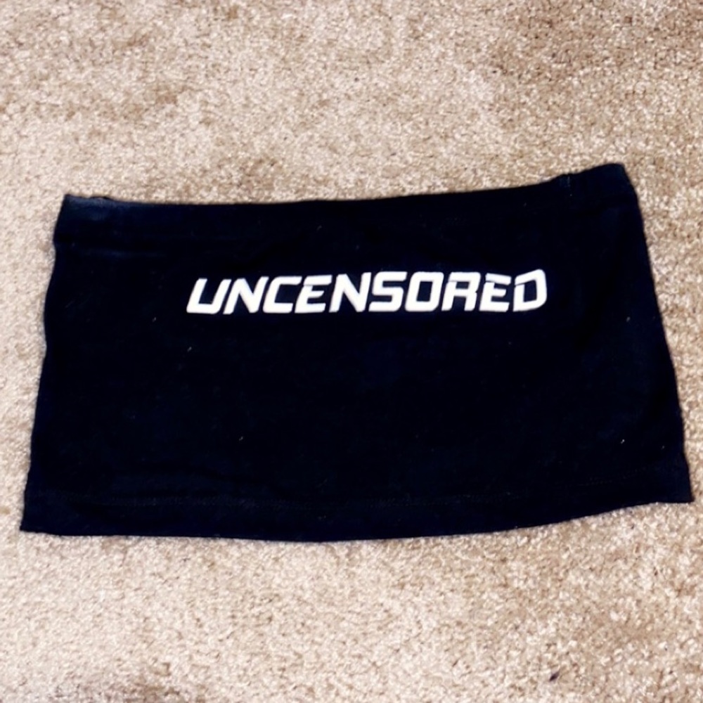 SMALL Forever 21 Black Tube Top “Uncensored”